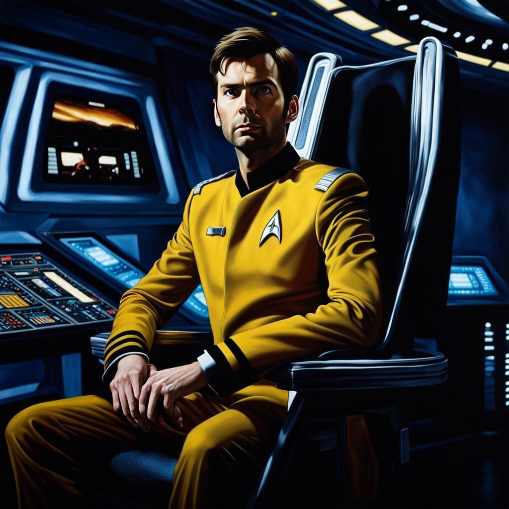James Kirk Portrait in Command Chair