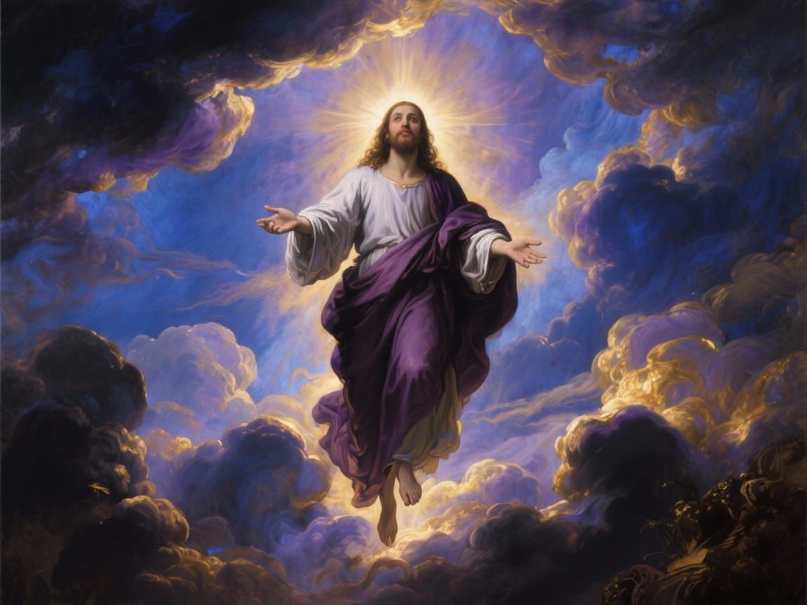 Jesus in Divine Light Baroque Style