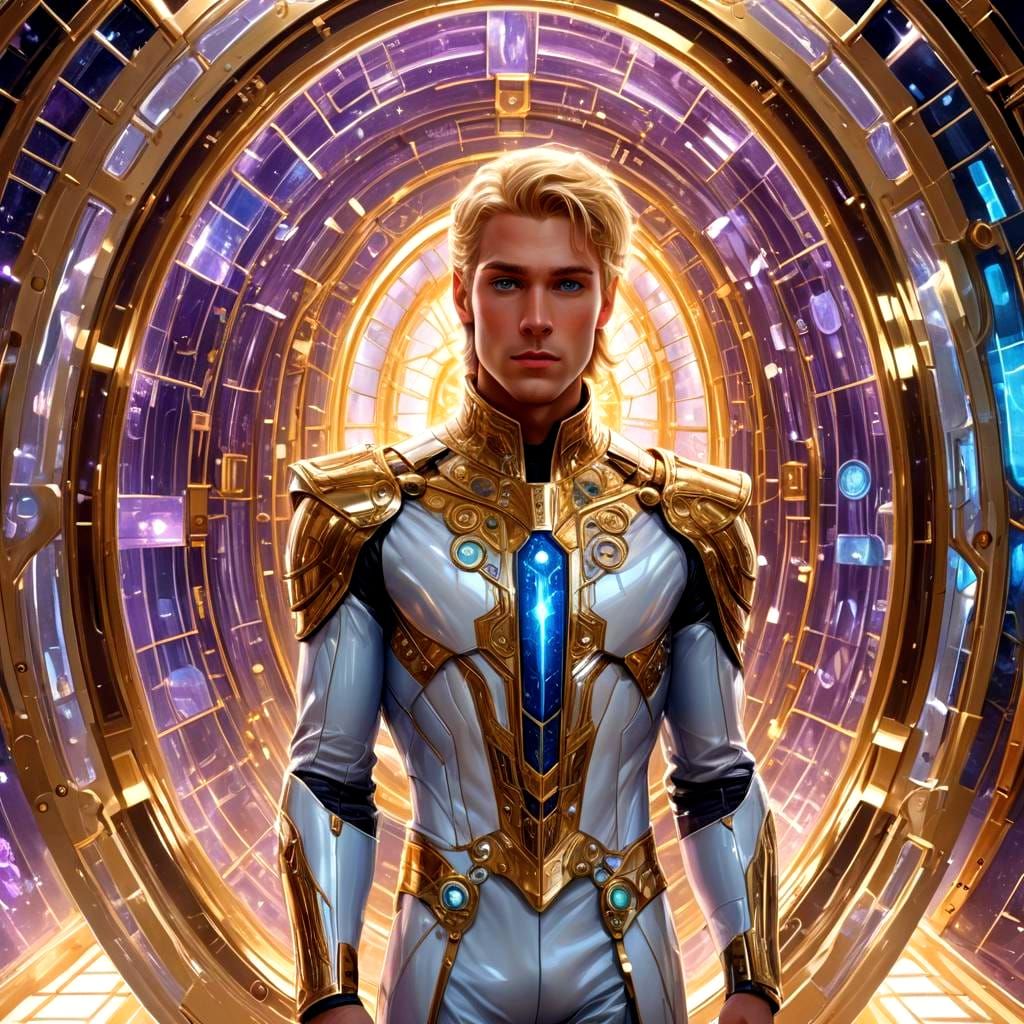 Pleiadean Prince Rysa in Futuristic Healing Chamber