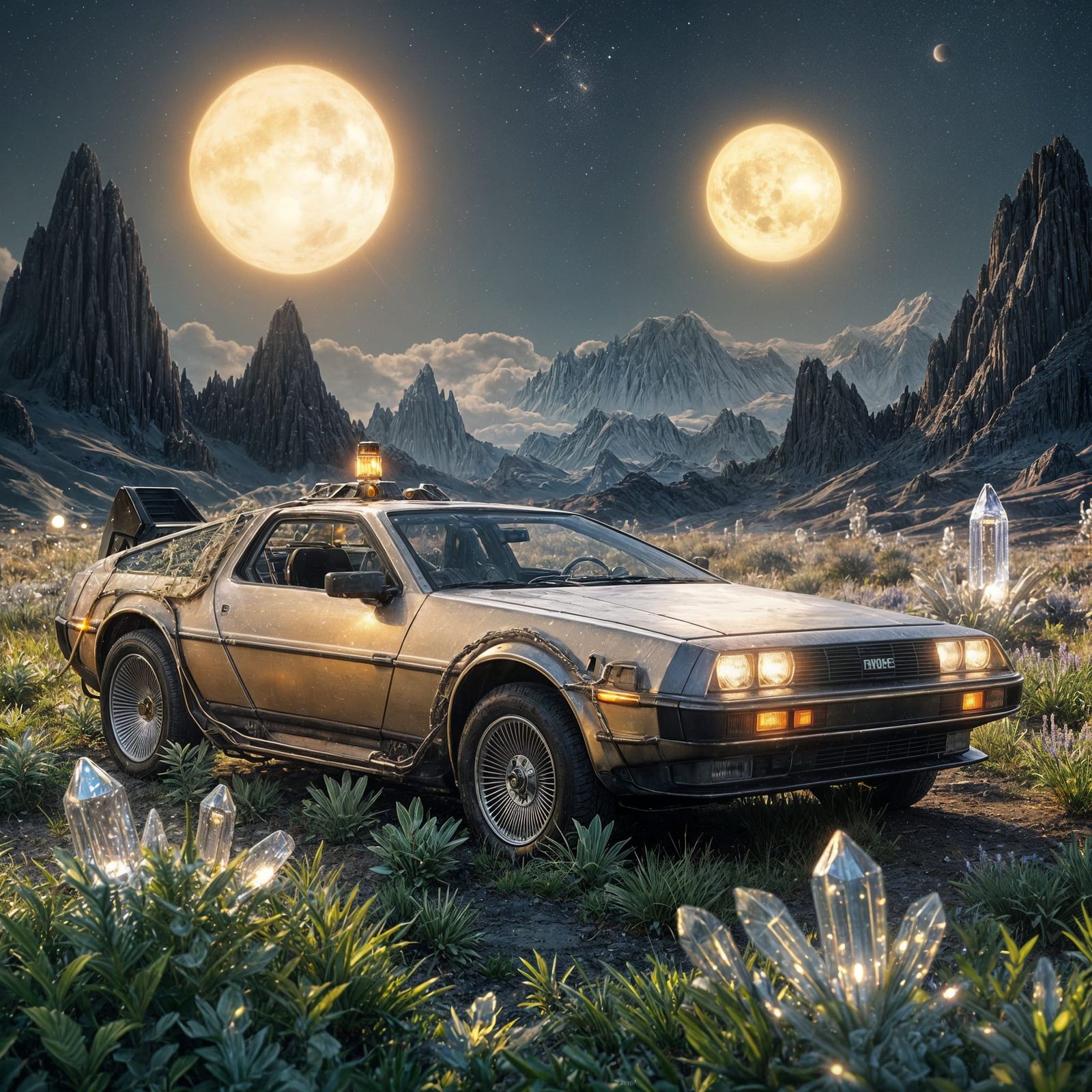 DeLorean Time Machine on Alien World
