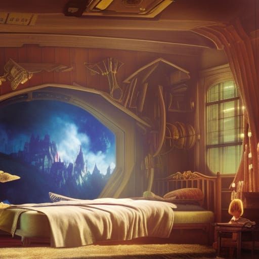 Howl's Moving Castle: Detailed Bedroom Scene