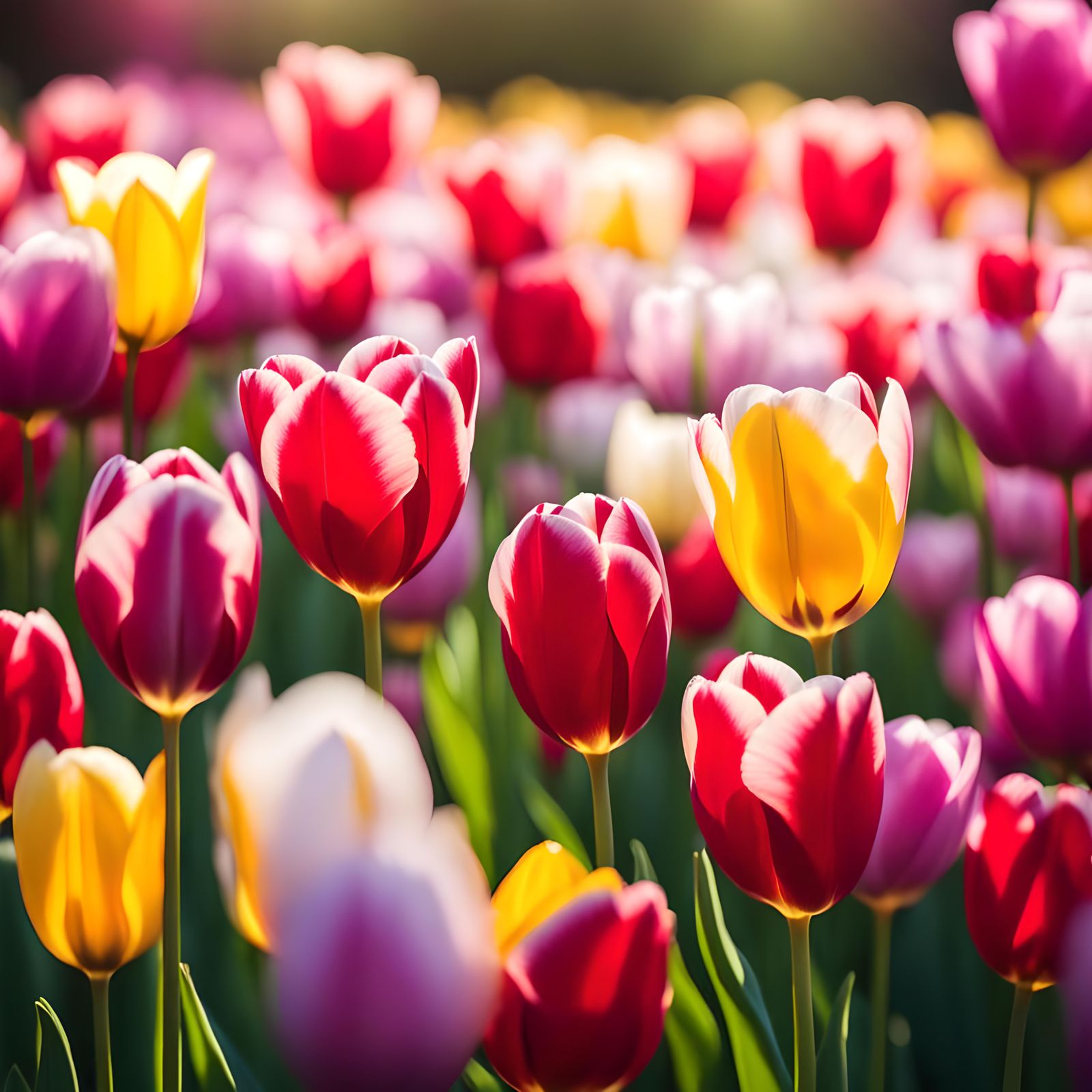 Tulips in Bloom: Soft Focus Masterpiece