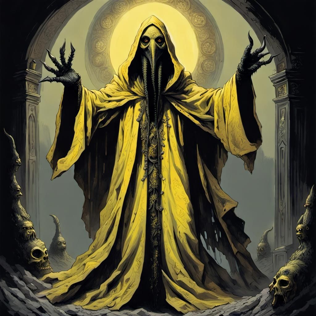Sinister Figure in Yellow Mask, Lovecraftian Horror
