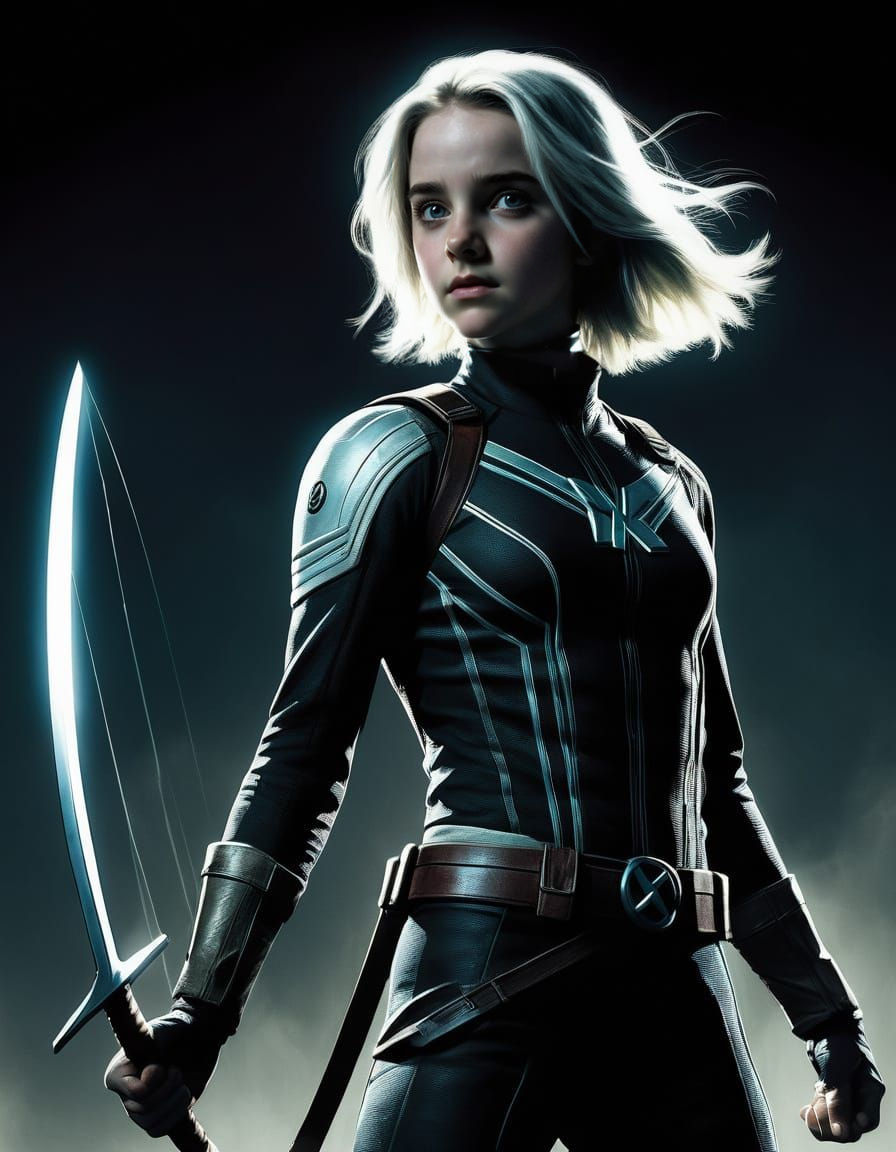 Marvel's Rogue as a Superpowered Mutant in Cinematic Style