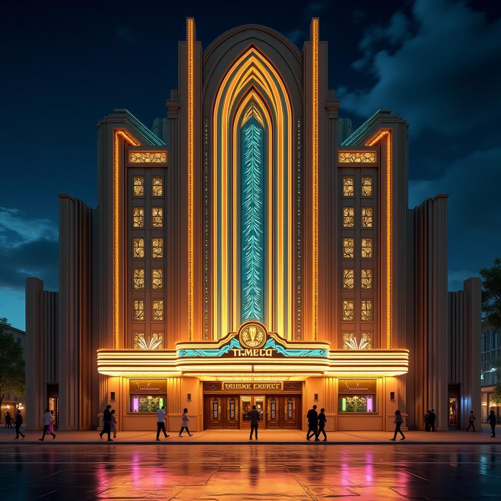 Art Deco Theatre in Surrealist Style