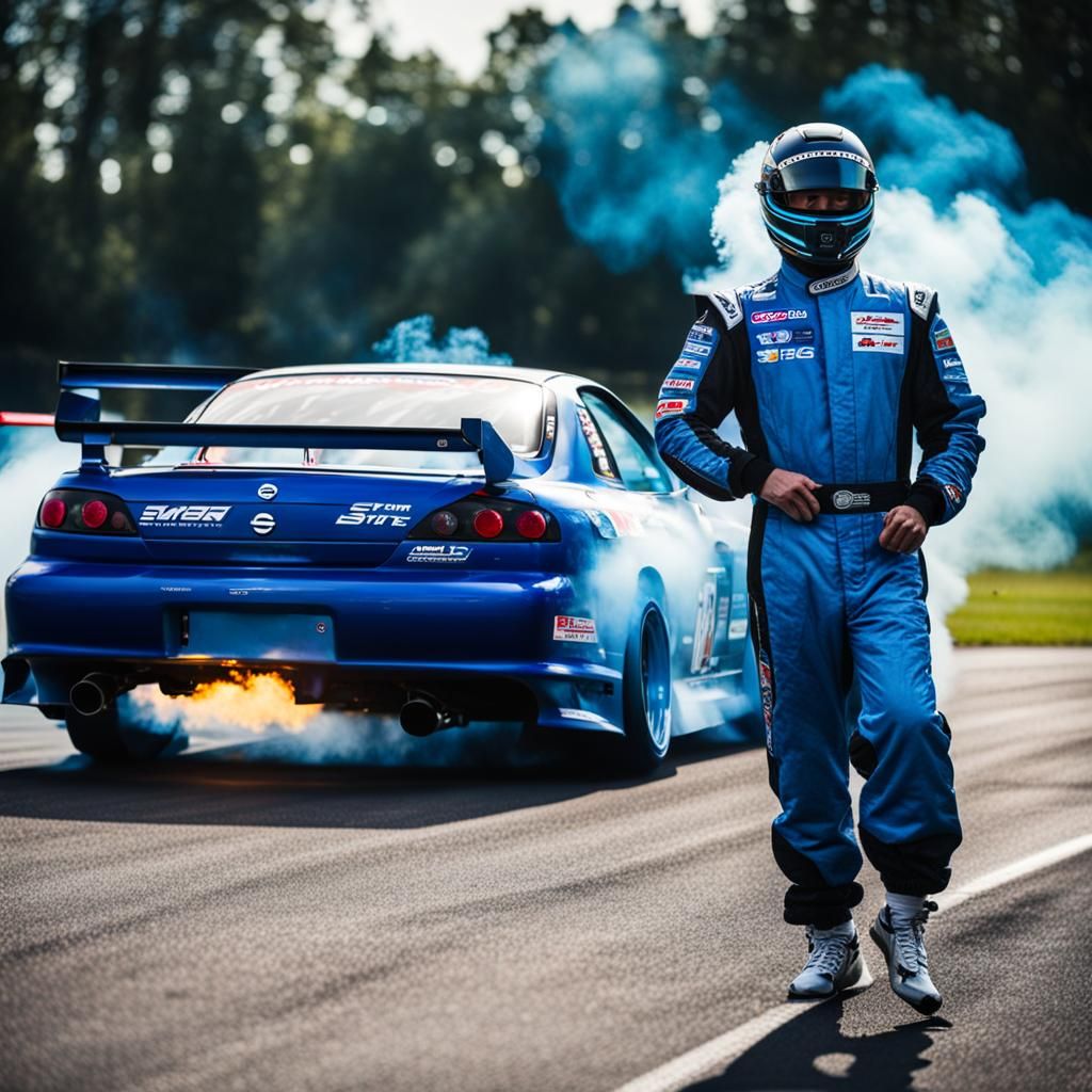 Nissan Silvia S15 Race Car with Driver