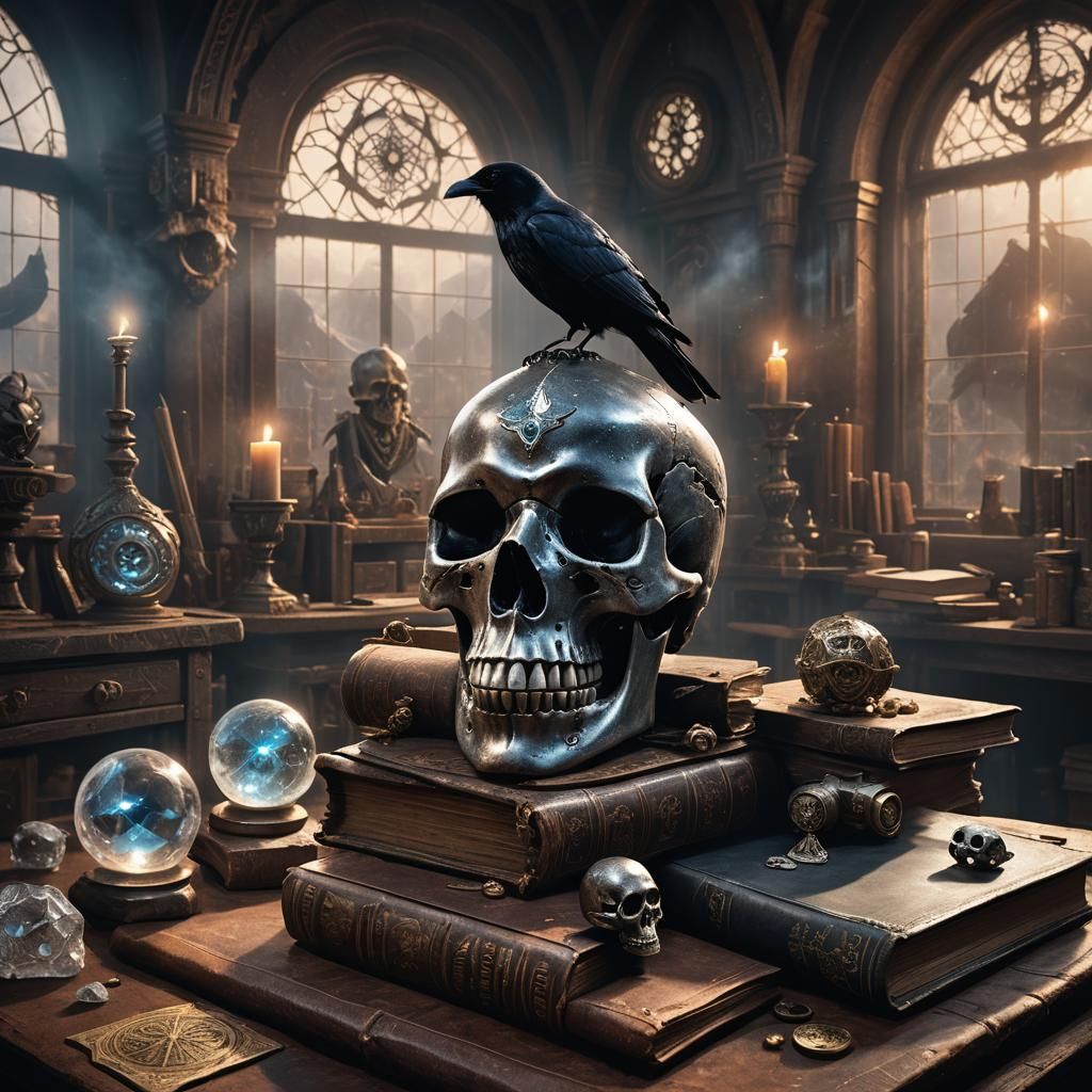 Crystal Skull in Wizard's Workshop