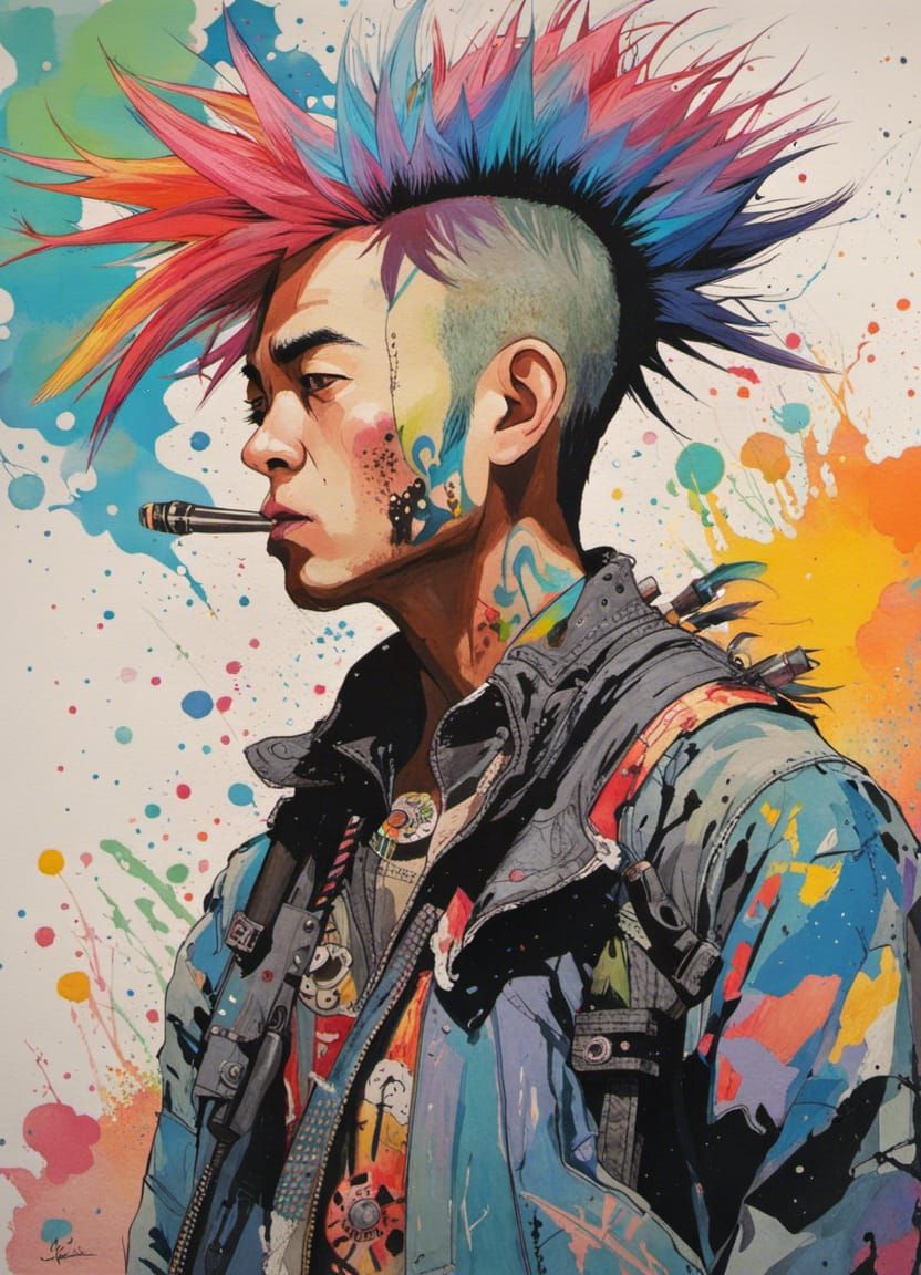 Rainbow Gyaruo Vape Punk