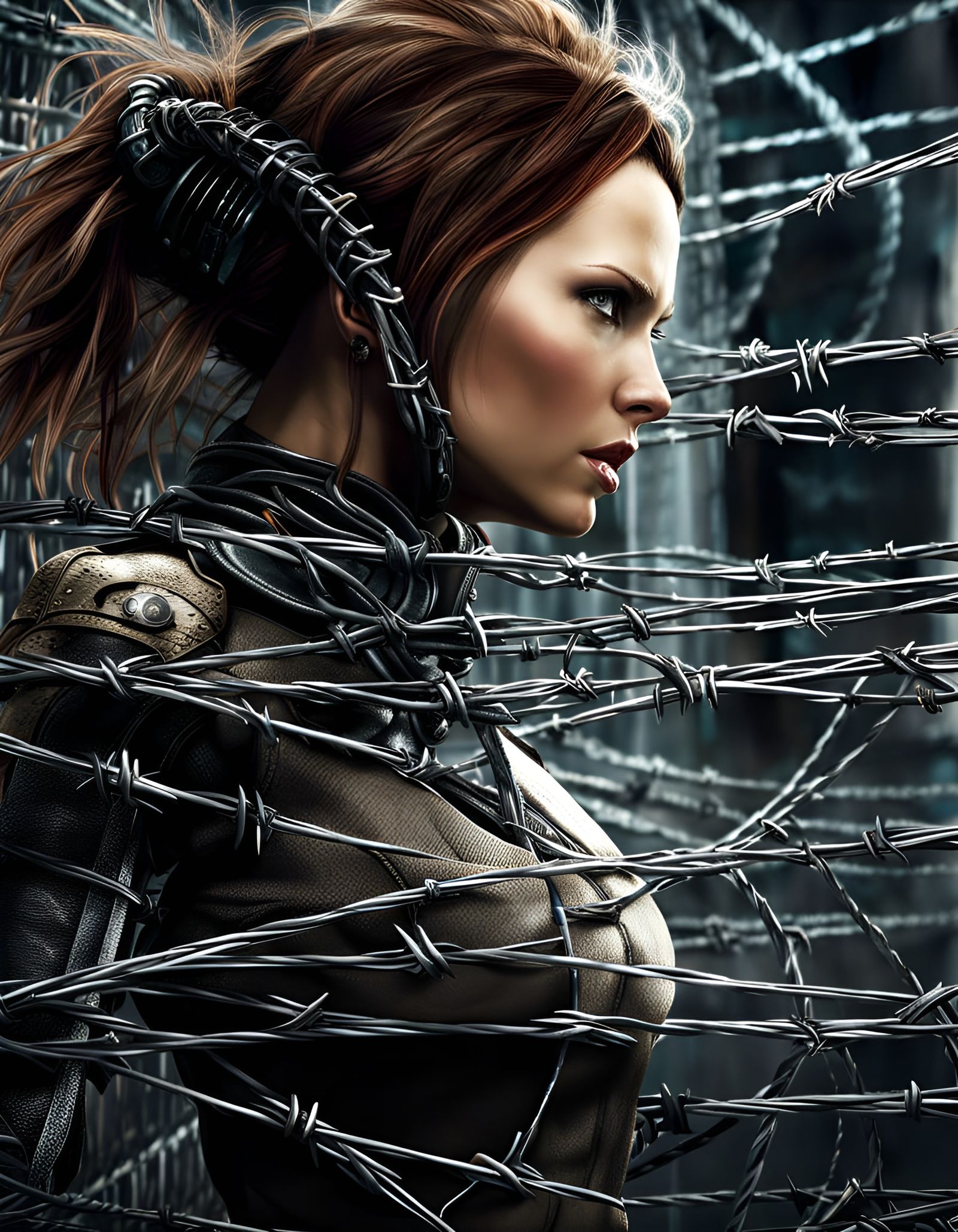 Dismantling Evil Cyborg: A Biopunk Dystopian Portrait