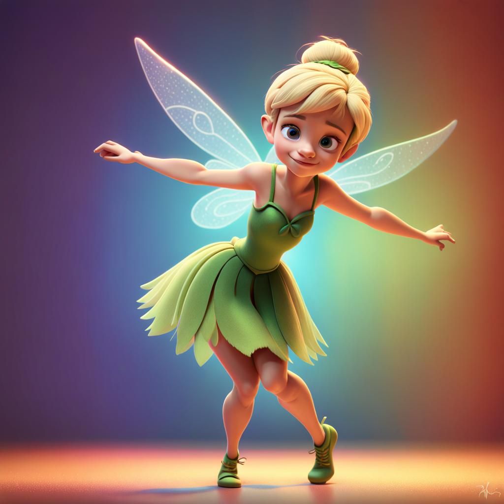 Tinkerbell 3D Render in Pixar Style