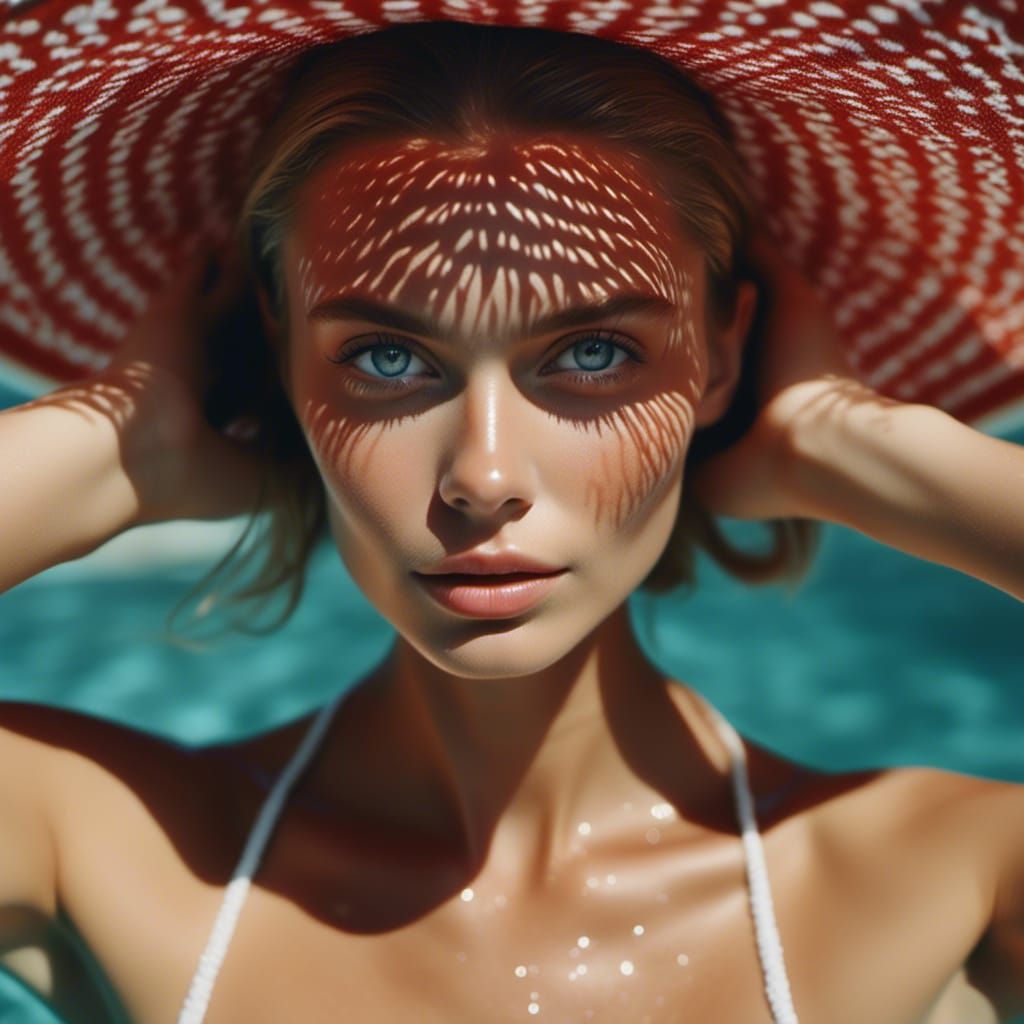 Hyperrealistic Portrait of a Gorgeous Woman in Bikini