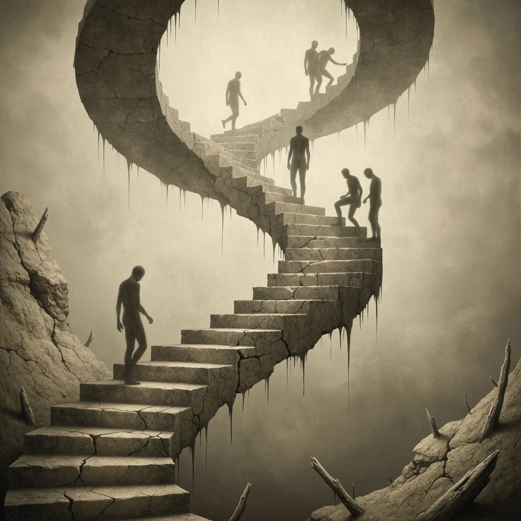 Surrealist Staircase to Oppressive Sky