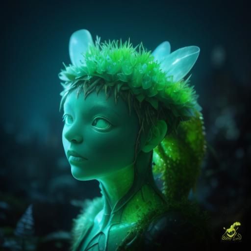 Biopunk Venus Flytrap in Cybernetic Cityscape