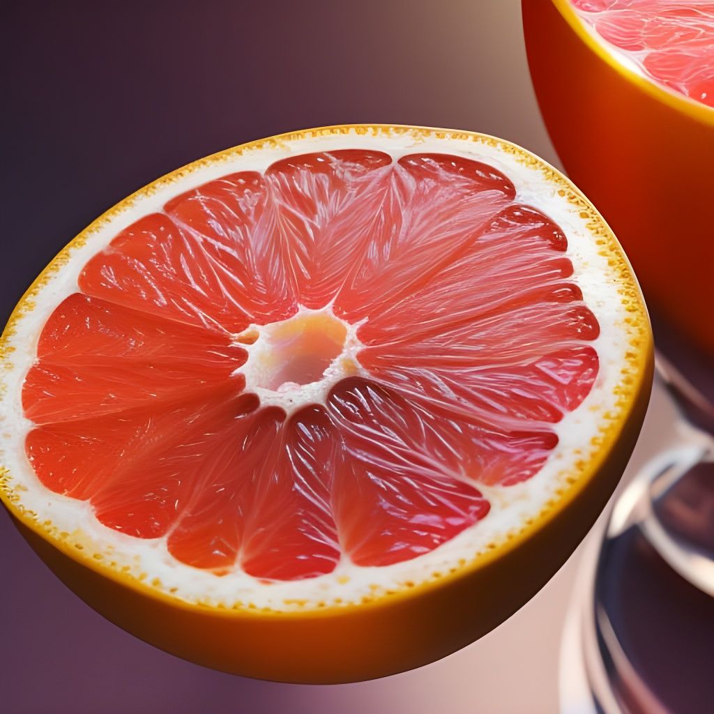 Fresh Grapefruit Juice Still Life, Digital Art