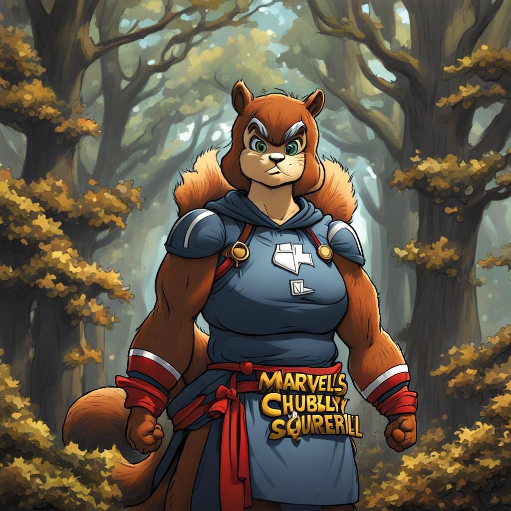 Marvel's Chubby Squirrel Girl Character Illustration