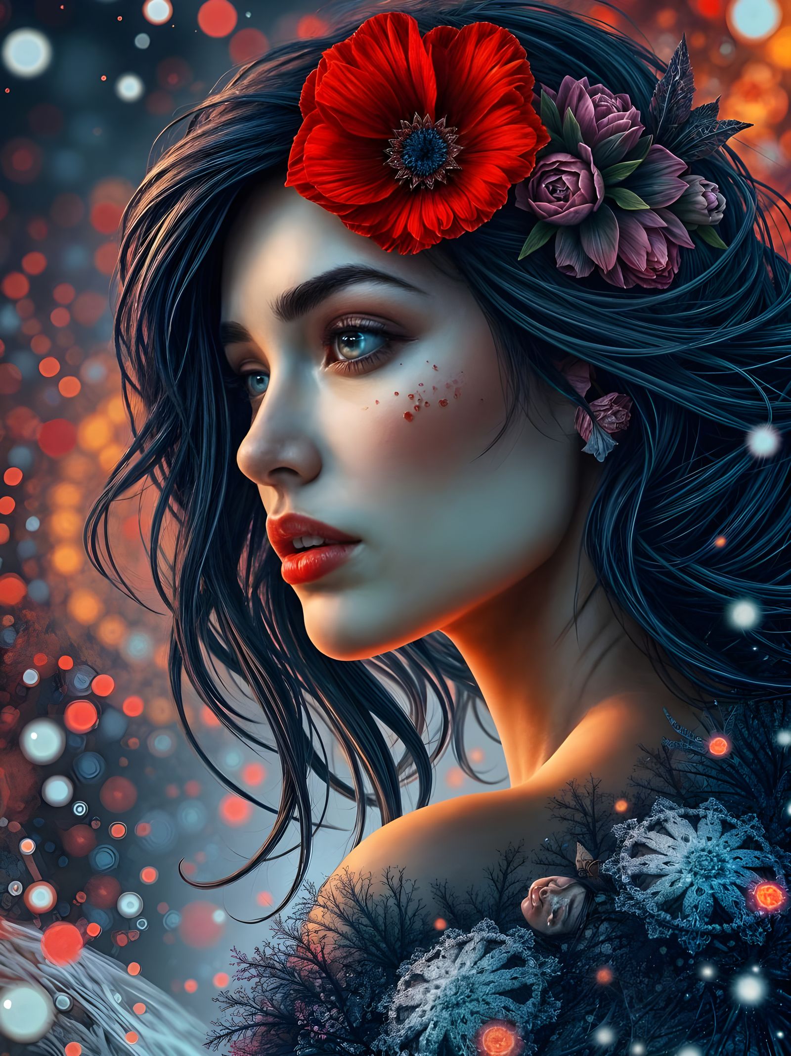 Vibrant Chaos: A Stunning 8K Portrait of Elegance and Brutal...