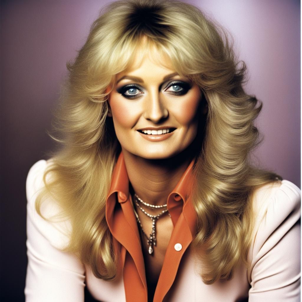 Bonnie Tyler Portrait in 1970s Style