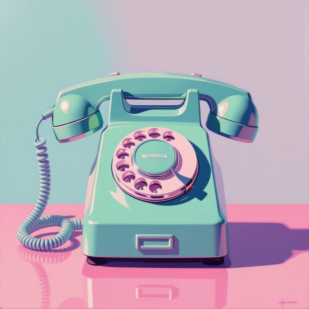 Minimalist Telephone with Retro-Modern Elegance