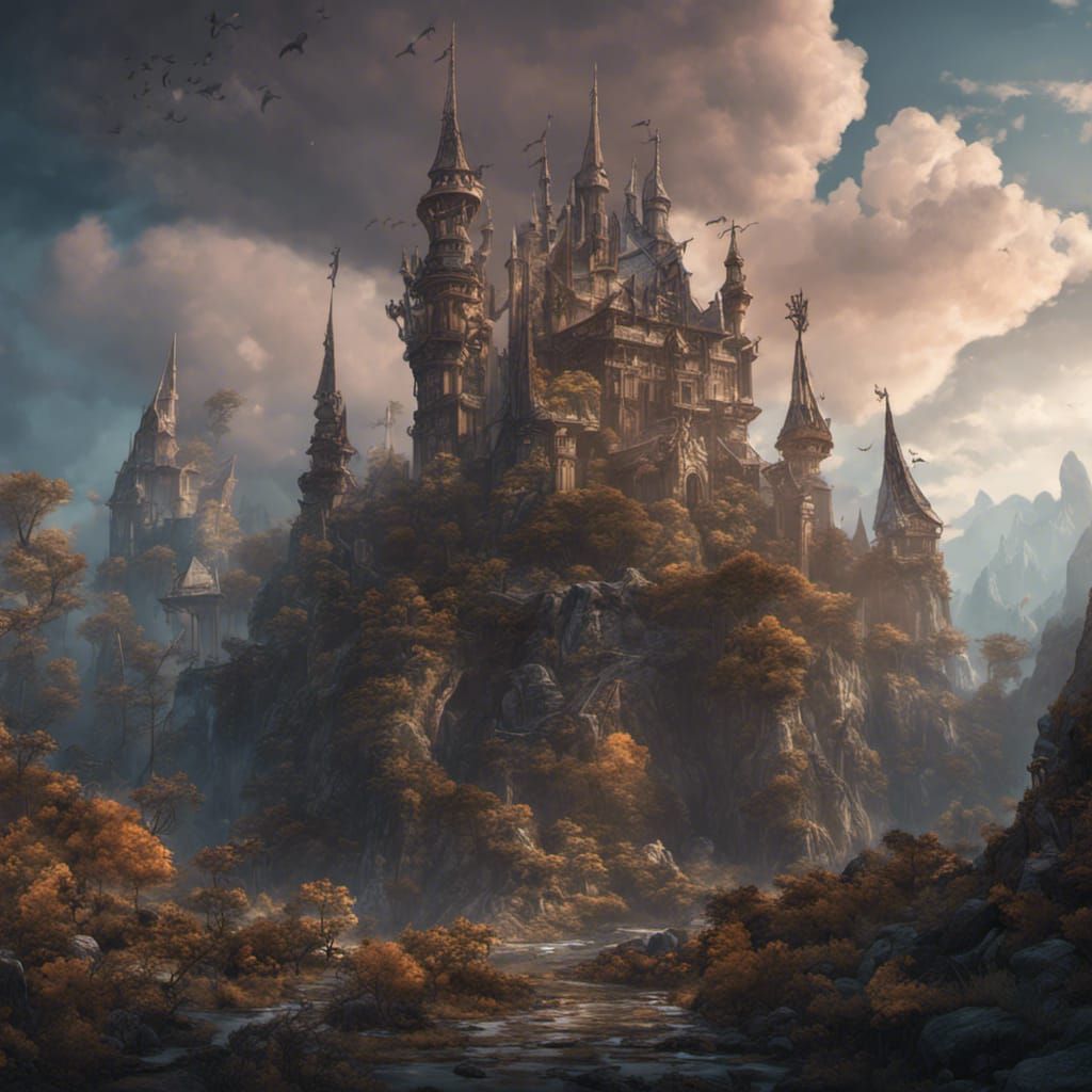 Fantastical Matte Painting with Intricate Details