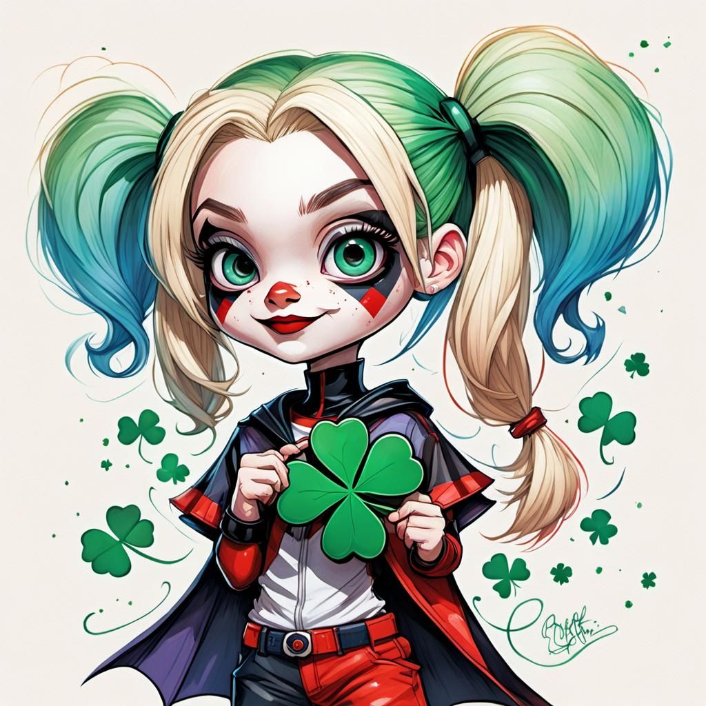 Harley Quinn, hoping for luck