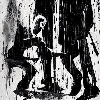 Noir Vigilante Animation in Frank Miller Style