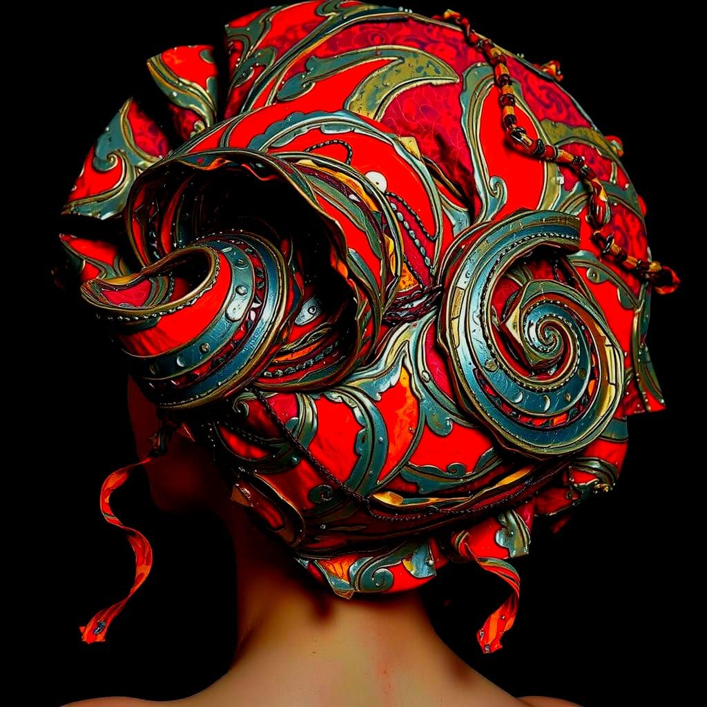 Dynamic Abstract Expressionism with Iridescent Swirls