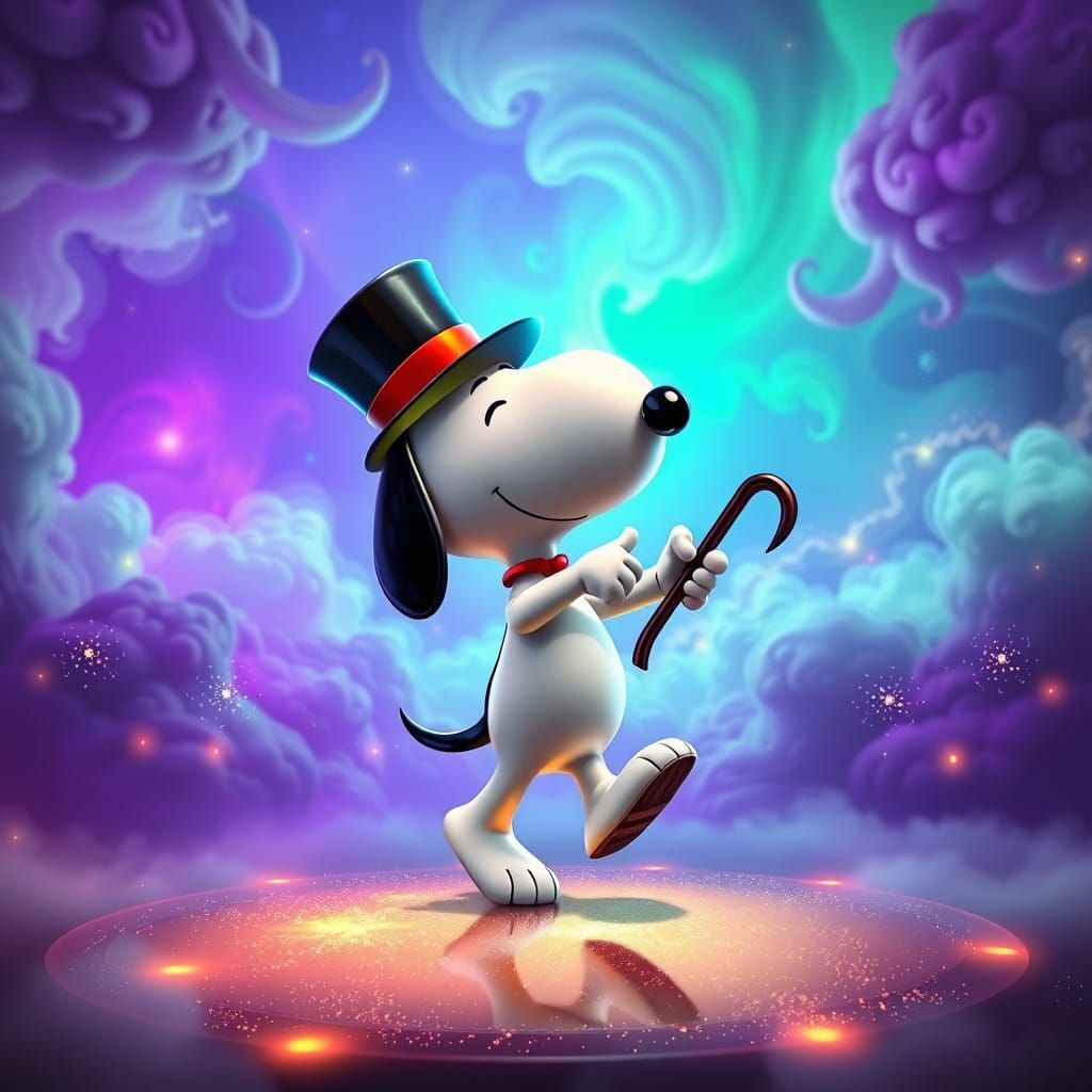 Snoopy Enchants Whimsical Dreamscape