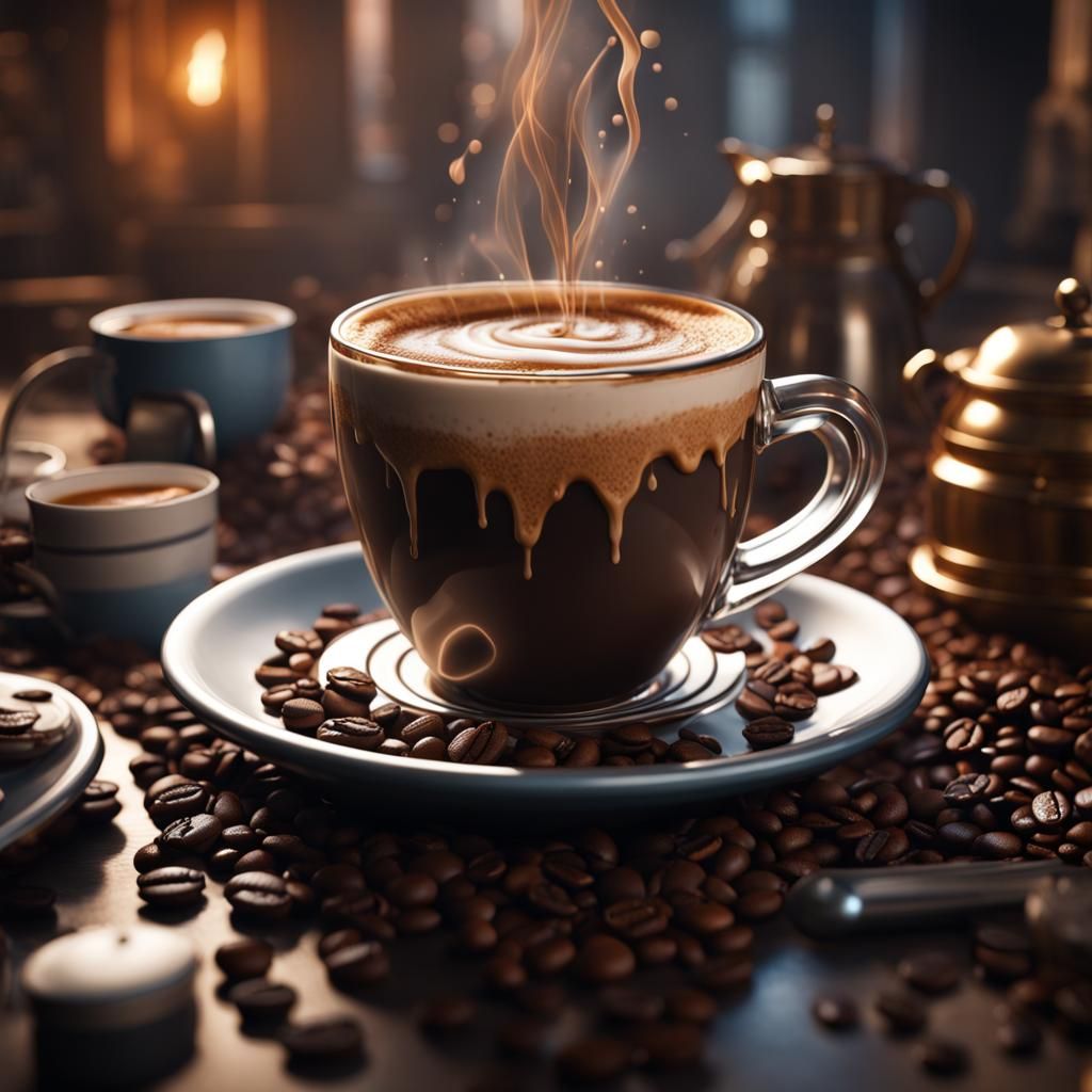 Fantastical Coffee Concept Art in 8K Resolution