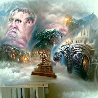 Ethereal Fantasy Scene Inspired by Clash of the Titans