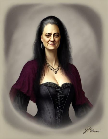 Elegant Vampiress Portrait