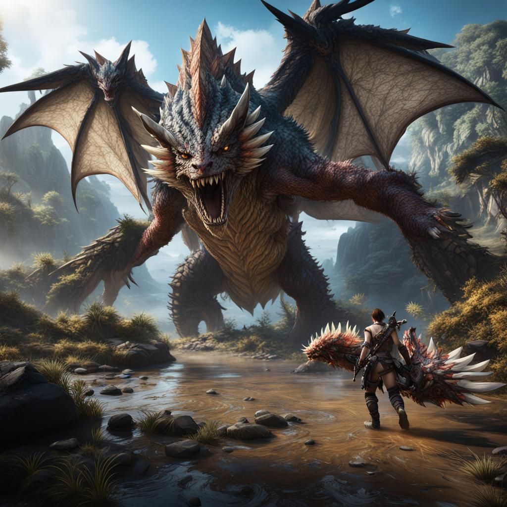 Fantastical Monster Hunter Concept Art
