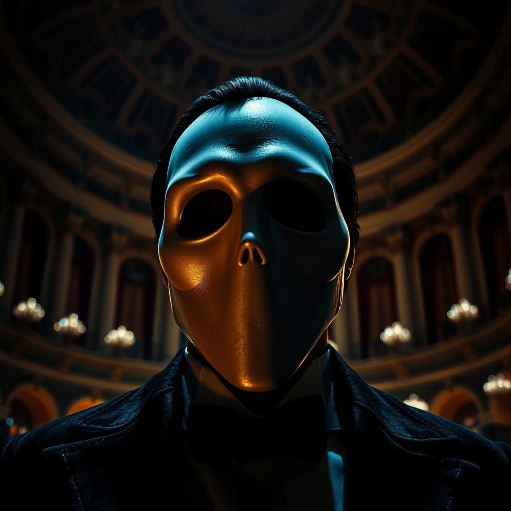 Hyperrealistic Portrait of the Phantom of the Opera