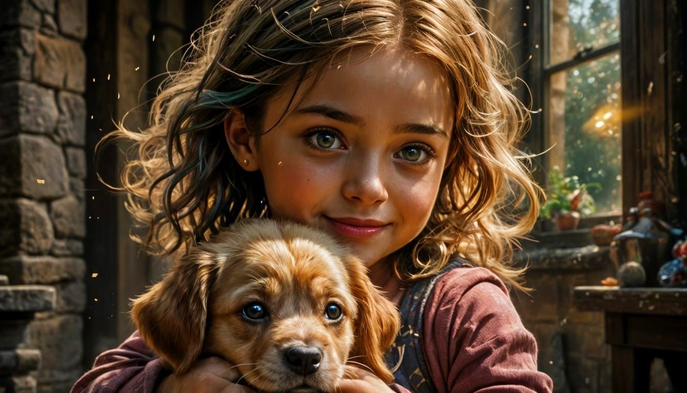 Innocent Joy in a Warm Embrace