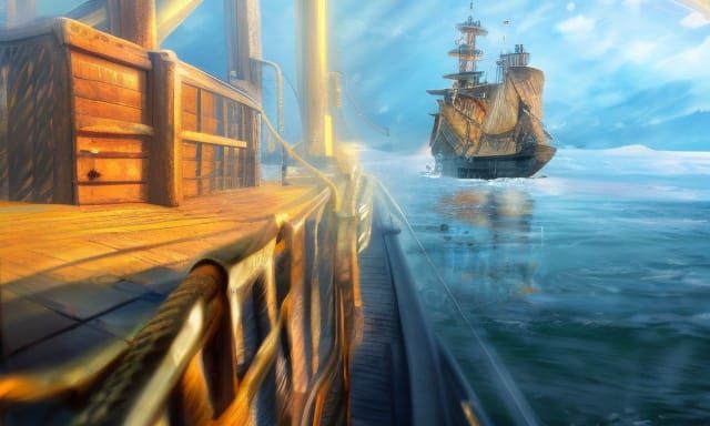 Epic Golden Hour Ship Enters Port