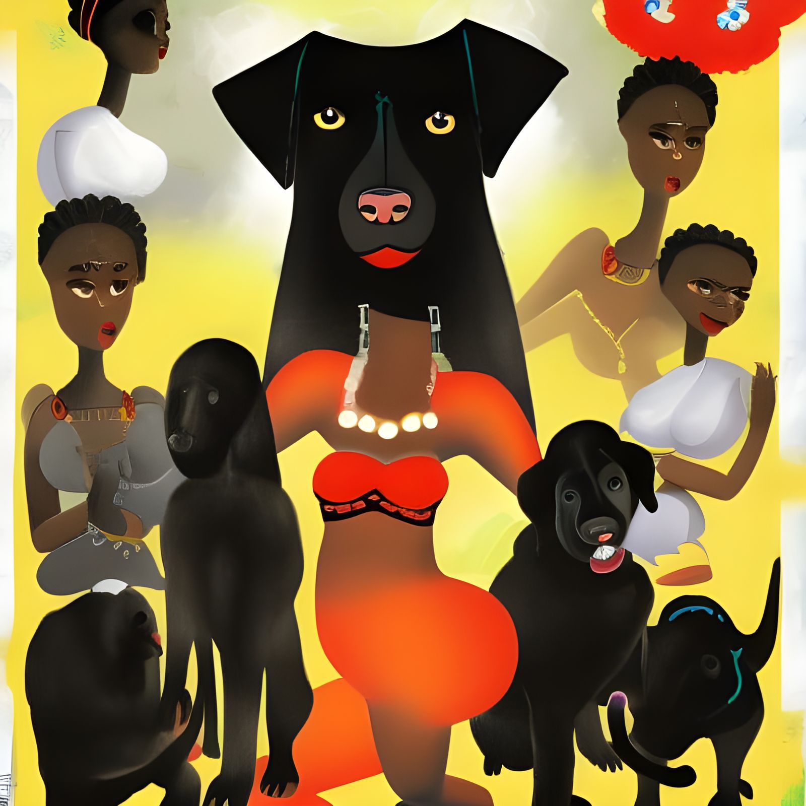 Dog Dancing in Club: Ghana Movie Poster Style