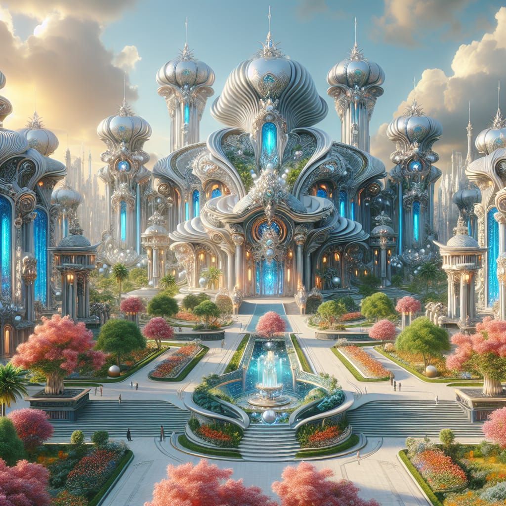 Futuristic royal palace