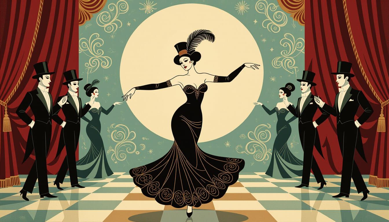 Surreal Showgirl Dance in a Belgian Theater