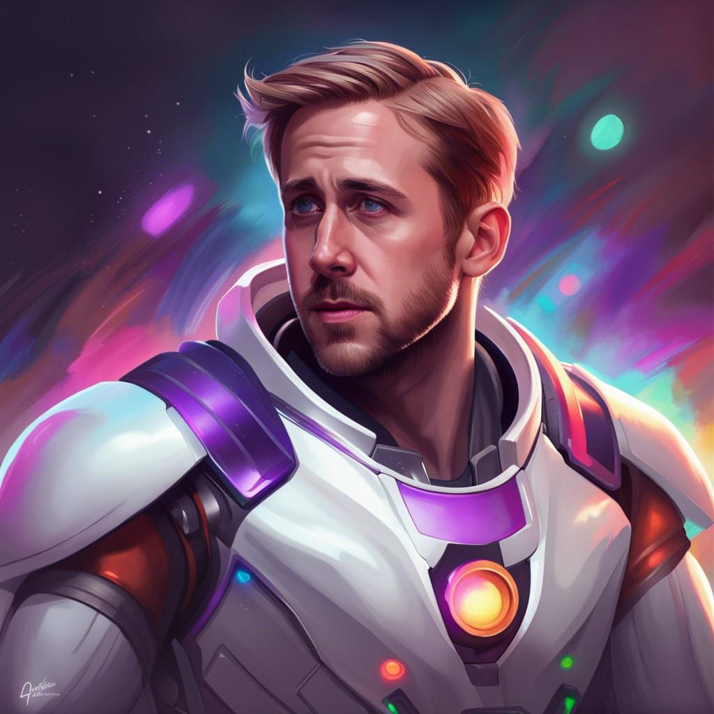 Ryan Gosling as Lightyear: Hyperdetailed Portrait