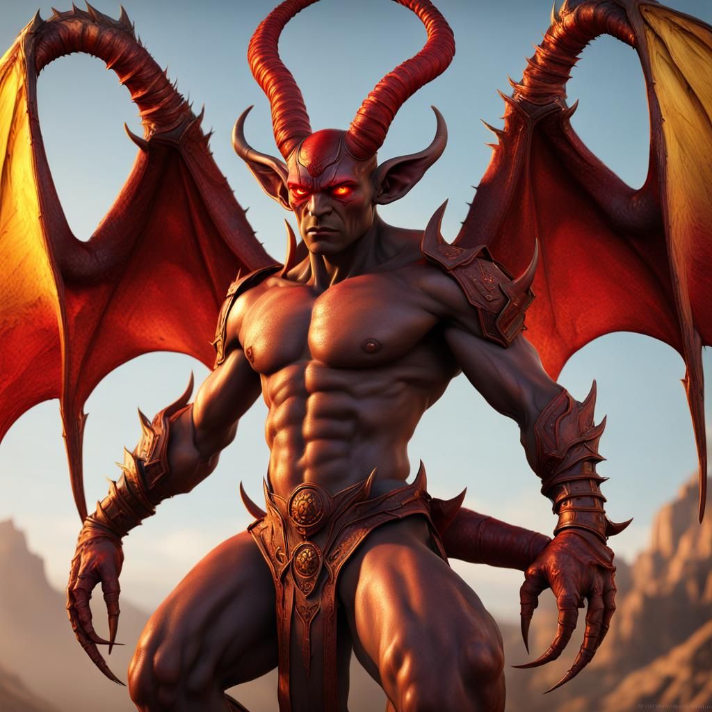 Handsome Devil Imp Concept Art in 8k