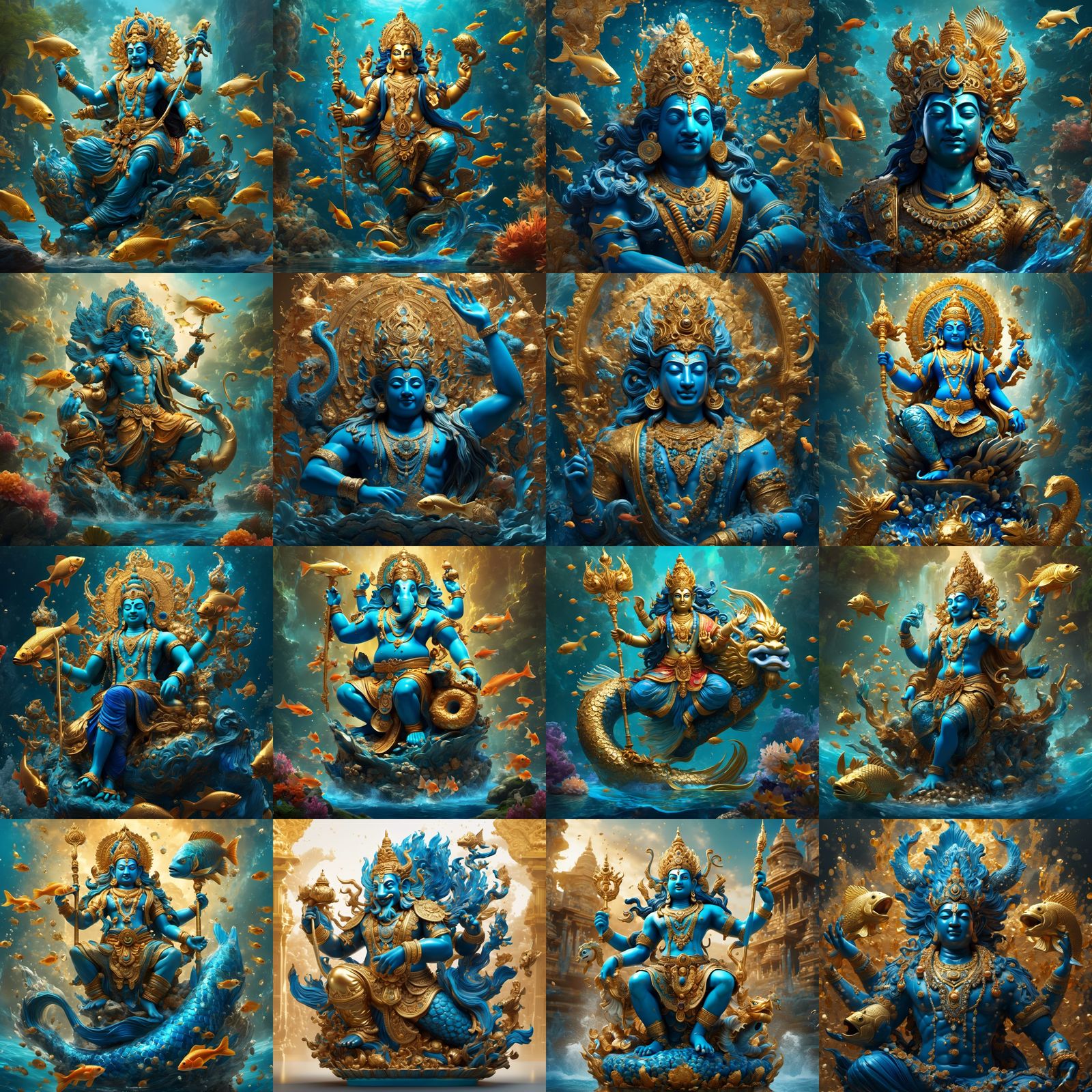 Matsya Avatar: Vishnu as Golden Fish