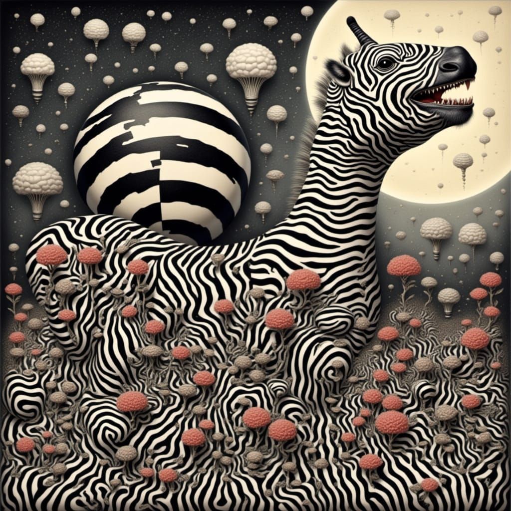 Zebra Punk Aesthetic Art