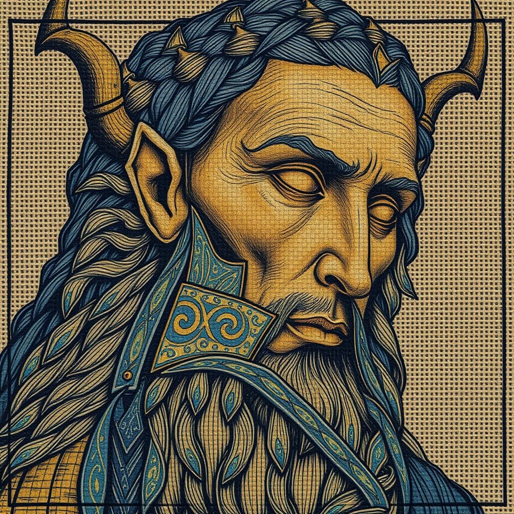 Osmium Glyph Portrait in Postmodern Abstract Style