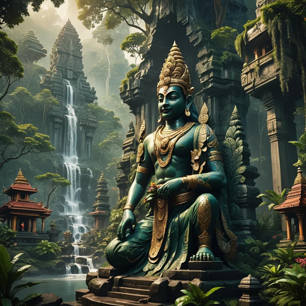 Malaysia Murugan Temple: Fantasy Concept Art