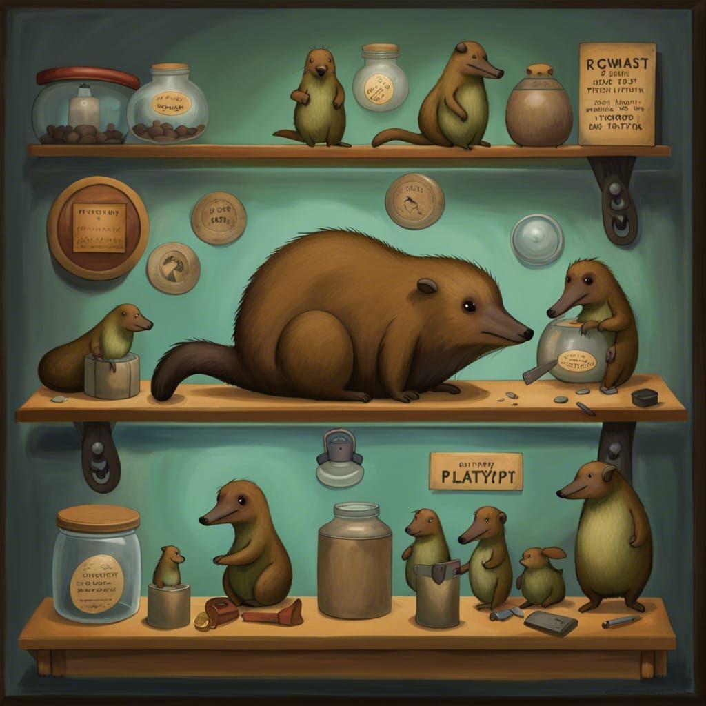 The Museum of Platypuses: An AI Rendering