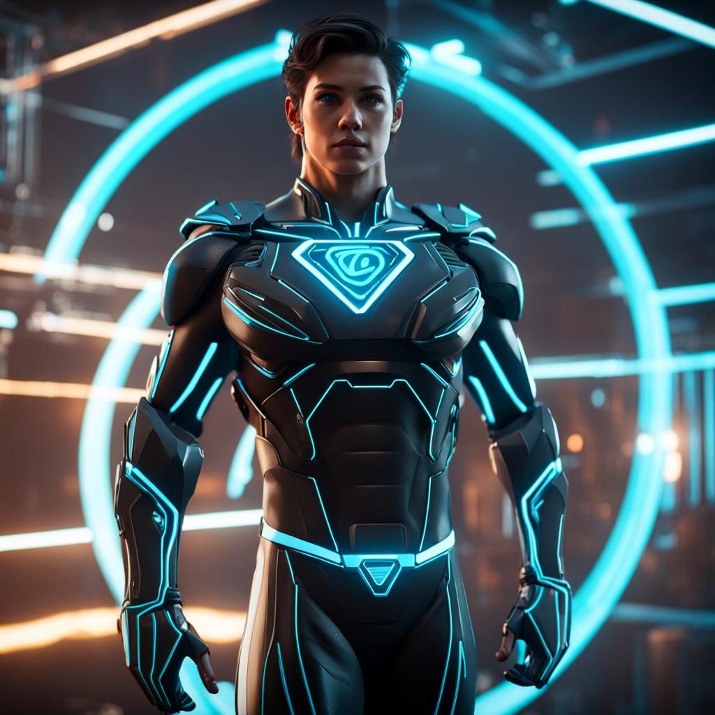 Tron-Inspired Superman Suit in Unreal Engine 5