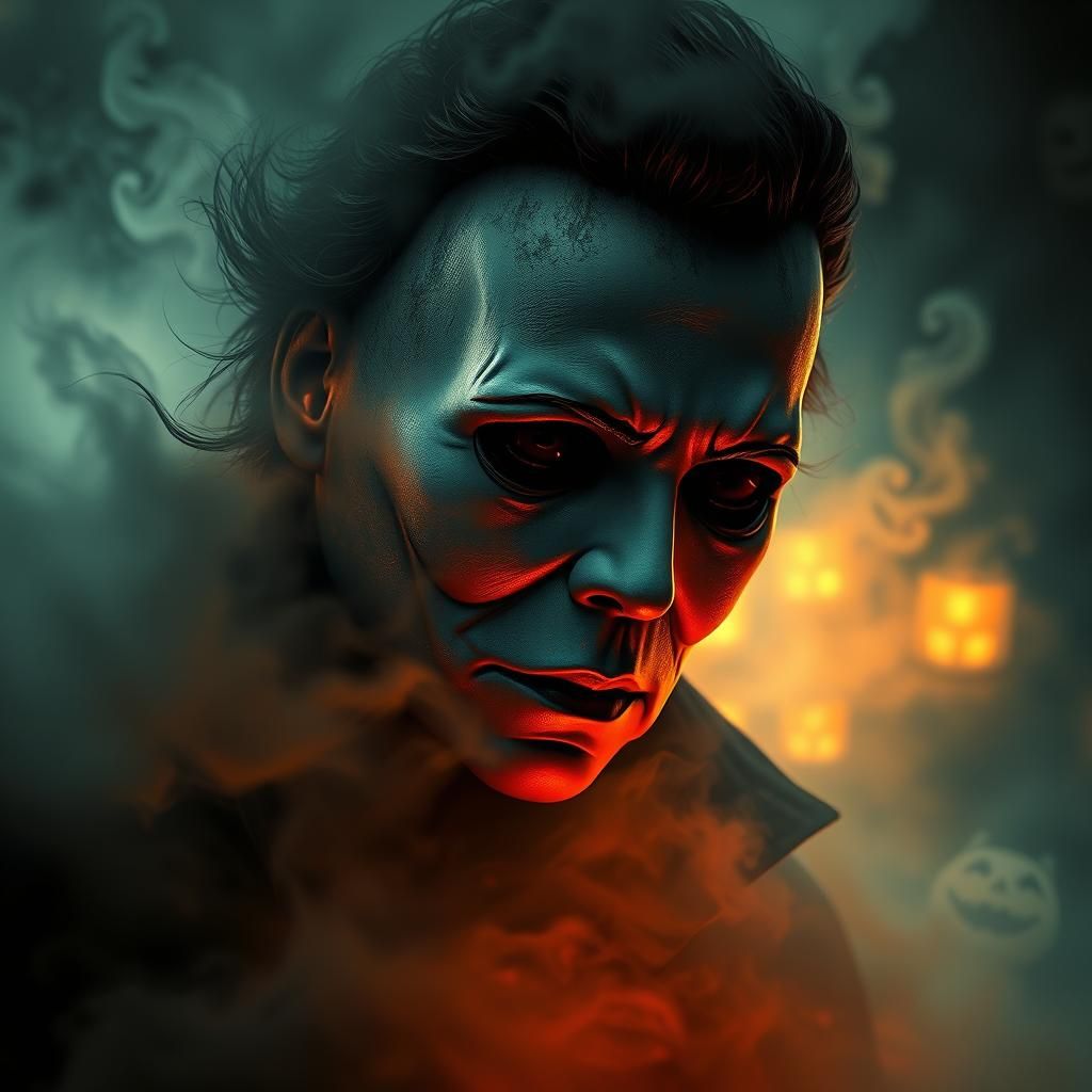 Ethereal Michael Myers in a Mystical Realm