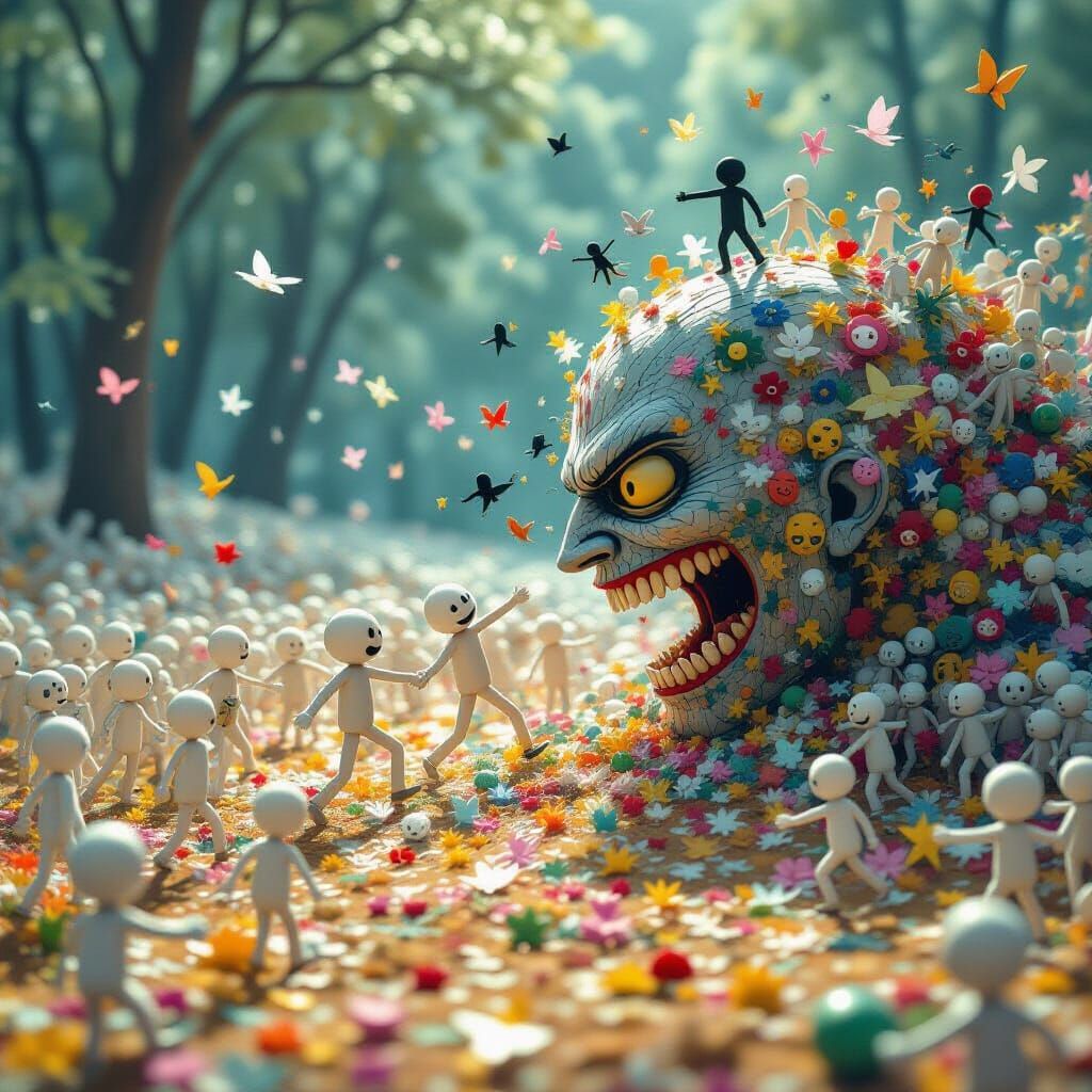 Surreal Image of the Paradox of Tolerance