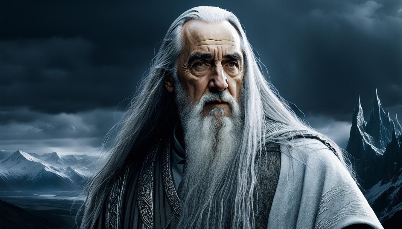 Detailed Portrait of Saruman at Isengard in 8K