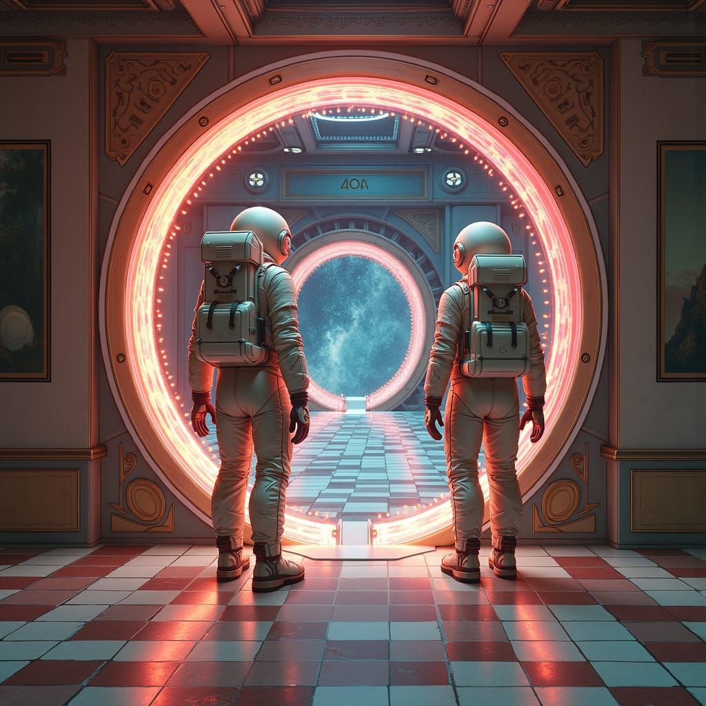 A blended Creation of a reimagined 'Christina's World' by ar...