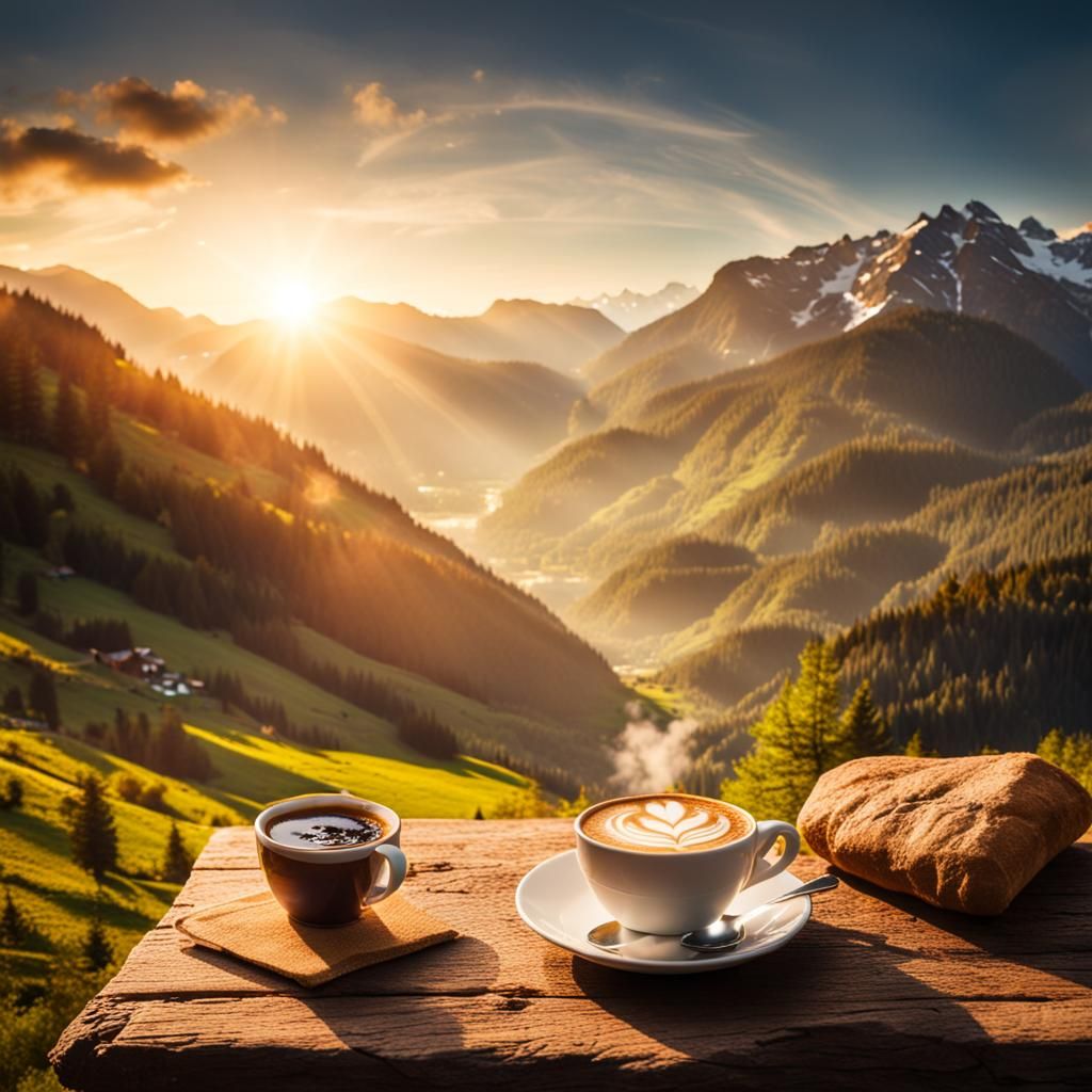 Drinking Coffee in the Mountains: Professional Photography